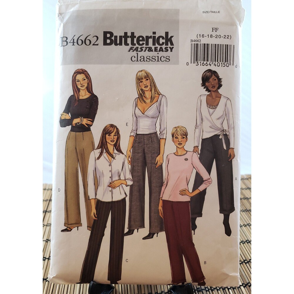 Misses/Misses Petite Fast & Easy Pants Sewing Pattern Butterick B4662, Plus Size
